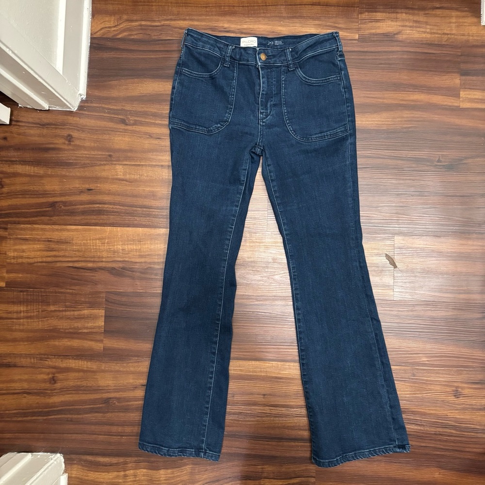 Pilcro Dark Blue Flare Jeans